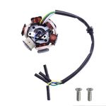 PRO BAT 6 Poles Magneto Stator Plate Fit 50cc 70cc 90cc 110cc 125cc 150cc Engine Pit Pro Bike Trail Dirt Bike Thumpstar Quad ATV Go Kart Taotao Dune Buggy