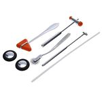 DIALDRCARE Professional Medical Neurological Hammer Instruments Tools, Includes Wartenburg Pinwheel, Babinski Hammer, Taylor Hammer, Buck Hammer, Queen's Square Hammer