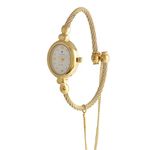 ECSTASY Stainless Steel Womens Goldstar Premium 24K Gold Polished Ladies Bangle Digital Watch