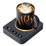 Coffee Mug Warmer,Coffee Warmer for Desk with Auto Shut Off,4 Temperature Setting&1-12H Timer,Smart Cup Warmer for Heating Coffee, Beverage, Milk, Tea and Hot Chocolate(Black Wood Grain)