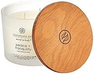 Chesapeake Bay Candle PT40234 Scented Candle, Peace + Tranquility (Cashmere Jasmine), Coffee Table,11 oz, White