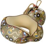 SKYTRAX® Certified Kids Safe Memory Foam Travel Neck Pillow for Kids and Toddlers, Cute Cartoon Design, Car Seat & Airplane Head Neck Support, Adjustable Snap Button, Washable Soft Cover (Racecar)