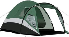 Portal 3-4 Man Tent with Porch 3000mm Waterproof 180cm Tall Standing Height Three-Four Persons Family Camping Tent with Living Area Sewn-in Groundsheet Tub Floor for Festival Bicycle Motorbike