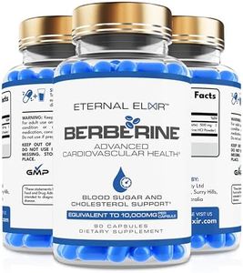 Eternal Elixir Advanced Berberine Capsules - 10,000mg Equivalent - 90 Capsules - Dietary Supplements for Blood Sugar & Cholesterol Support - Gluten-Free and Sugar-Free Berberine Supplement"