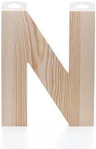 Hampton Art Wood Letter Chunky 8" N, Wooden Letters, Wood Letters, Wooden Letters Wall Decor, Large Letters 8 Inch, Small for Crafts
