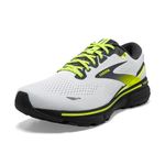 Brooks Women's Ghost 15 Sneaker, White Ebony Nightlife, 7.5 UK