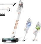 Levoit Cordless Vacuum Cleaner, Runtime for 75m², 100,000 RPM Brushless Motor, 8-in-1 Vacuum Cleaner, 5-Level 99.9% Filtration Efficiency, Anti-Hair Wrap, Hard Floors, Carpets & Cars, LVAC200 Gold