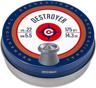 Crosman DES22 Destroyer .22-Caliber Pellets, SILVER (175-Count)