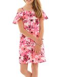 Verbelato Girls Dress Sleeveless Summer Flowers Floral for Kids hk331 Flowers 7 Years