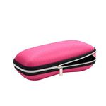 Milisten Eyeglasses Case Honeycomb Pattern Glasses Case Sunglasses Eva Zip Box Reading Glasse Protector with Zipper (Pink)