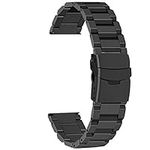 Stainless Steel 22mm Watch Band Bla