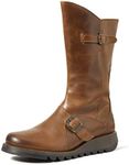 Fly London Women's Mes 2 Buckle Boots, Camel, 5.5 US