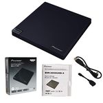 Produplicator Pioneer BDR-XD08UMB-S Portable 6X Ultra HD 4K Blu-ray Burner External Drive Bundle with Cyberlink Software Download Installation Code and USB Cable - Burns CD DVD BD DL BDXL Discs