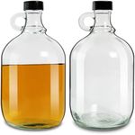 2 Pack 64oz Glass Gallon Jugs with 