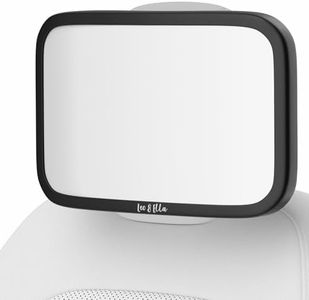 Leo and Ella Baby Car Mirror Safety First, Certified Crash Tested for Rear Facing Baby Car Seat Shatterproof Mirror with Adjustable Safety Mount Crystal Clear View of Newborn - For Fixed Headrest