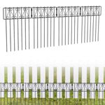 MOOACE 25 Pack Animal Barrier Fence,16.7 in(H) X 26.25 Ft(L) No Dig Decorative Fences, Rustproof Metal Small Fencing Panels, Dog Rabbits Blocker Fence for Outdoor Yard for Ground Stakes