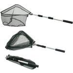 RESTCLOUD Fishing Landing Net with Telescoping Pole Handle Extends to 50 Inches