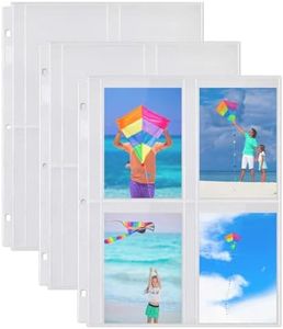 Dunwell Photo Album Page Refill - (3.5x5, 25 Pack), for 200 Pictures, 3-Ring Binder Photo Pockets, Each 4-Pocket Photo Page Holds 8 Pictures, 3.5 x 5 Photo Protectors or 3.25x5.25 Seed Binder