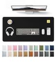 YSAGi Leather Desk Mat, Large Mouse Mat, Non-Slip Desk Pad, Waterproof Leather Table Protector Writing Pad for Office and Home (80 x 40 cm, Black)