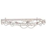 MAISONICA 66cm Le Rose Shabby Chic French Ciel de Lit Bed Canopy Metal Wall Mounted