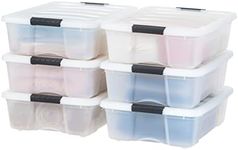 IRIS USA 26.95 Quart Stackable Plas