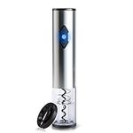 CIRCLE JOY Electric Wine Opener Battery Operated Wine Bottle Openers Stainless Steel Corkscrew with Foil Cutter, Silver