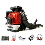BU-KO 79CC Petrol Backpack Leaf Blower - Powerful 2 Stroke Air Cooled Engine - Lightweight With New and Improved Padded Support Straps While Using - Safety Gear