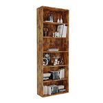 Panana Extra Large Bookcase, 5/6 Tier Wooden Cube Shelves Soild Wood Bookself Storage Organizer Display Shelf Free Standing Unit For Living Room Home Office (Wood, 6 Tier)