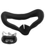 Facial Interface & Face Cover Pad for Oculus Quest 2, Sweat-Proof PU Foam Cushion Vr Headset Accessories for Meta Quest 2, Breathable Face Pad with Enhanced Field of View for Immersive Gaming