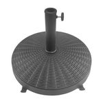 T&Jero 50 lb Round Heavy Duty Outdoor Market Umbrella Base Stand with Wheels for Patio, Black