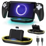 Upgrade Charger for PlayStation Portal Remote Player, Magnetic Typc-C Charging Port for PS5 Portal, Portable Dock Station for PS Portal Accessories with Colorful Light (Case Friendly, ONLY Charger)