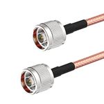 Superbat N Male to N Male Coaxial Cable High Power Low Loss RG142 Coax Cable 3ft for Amplifier Duplexer Repeater Cell Booster Antenna Systems etc.