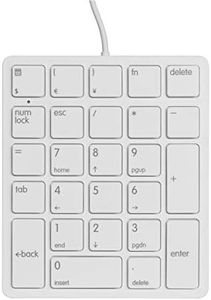 Merdia Numeric Keypad Wired Num pad 26 Keys Portable Keypad USB External Mini Slim Keyboard Magicforce for Financial Cashier Securities | Keyboard Number Pad | Numpad Keyboard | Number Keypad -White