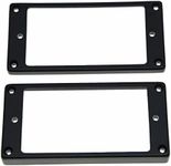 Dopro Set of 2 Plastic Humbucker Pickup Ring Pickup Mounting Frame Flat Bottom 3 * 5 for Neck and 7 * 9 for Bridge Pickup Black