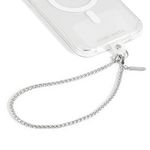 Case-Mate Phone Charm with Silver Chain| Detachable Anti Theft Phone Strap | Hands-Free iPhone Wrist Strap for Women | Phone Chain Wristlet for Apple, Samsung, Google Pixel & More| Dainty Silver Chain