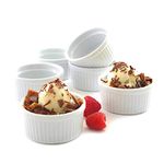 Mirakii Porcelain Ramekin Bowl 150 ml set of 6, Microwave Convection & Dishwasher Safe, for Baking and Serving Cupcake, Souffle, Pudding and Desserts