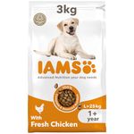 IAMS Complete Dry Dog Food for Adult 1+ Large Breeds with Chicken 3 kg