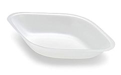 Heathrow Scientific HD1425AA Polystyrene Diamond-Shaped 5mL Weighing Boat, 55mm Length x 35mm Width x 6mm Depth, White/Antistatic (Pack of 500)