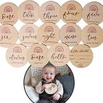 Wooden Baby Milestone Cards/Discs -