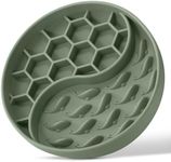 ZOURYNUA Slow Feeder Dog Bowls, Silicone Pet Food Bowls with Suction Cups for Small Medium Breed, Non-Slip Dog Feeding Bowls Slow Down Pet Eating Speed, Anxiety Relief & Fun Added (Green)