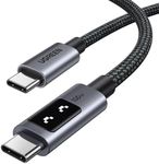 UGREEN Uno USB C to USB C Cable 100W Fast Charging Cable Type C Charging Cord with LED Display for iPhone 16/16 Plus/16 Pro/16 Pro Max/15, MacBook Pro/Air, iPad Pro/Air, Galaxy S24 Ultra 6.6FT Black