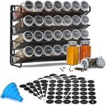 Spice Rack with 28 Spice Jars, Spic