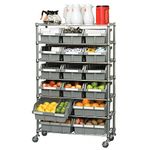 Seville Classics SHE16510BX Commercial 7-Shelf Bin Rack System