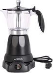 LAOION Cuban Coffee Maker, 6 Cup Electric Espresso Coffee Maker, 300ml Portable Cafeteras Electricas Modernas, Electric Moka Pot with Detachable Base & Overheat Protection, Coffee Gift for Home Travel