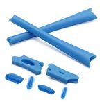 PapaViva Replacement Rubber Kits Nose Pads Pieces & Earsocks for Oakley Flak Jacket OO9008/Flak Jacket XLJ OO9009 Sunglasses - Blue