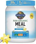 Garden of Life Meal Replacement - Organic Raw Plant Based Protein Powder, Vanilla, Vegan, Gluten-Free, 17.1 oz (484g) Powder