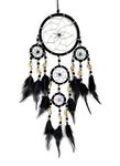 BRILLIANT GIFTS SILVER WEB NATURAL DREAM CATCHER WITH BEADS SHELLS