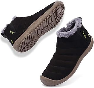 VLOOKST Botas de Nieve Hombre Impermeable Invierno Botines Aire libre Antideslizante Botas de Moda Calentar Forrado Botas para Nieve Pantuflas Zapatillas de Casa Alta Negro Tallas 40