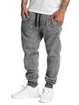 Southpole Men's Basic Fleece Jogger Pant Sweatpants, New Marled Grey, Medium