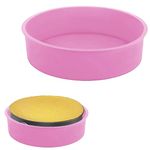 DIJIAHUA Cheesecake Pan Protector for 9,9.5 inch Round Springform Pan Silicone Springform Pan Protector Cheesecake Water Bath Pan, Pink